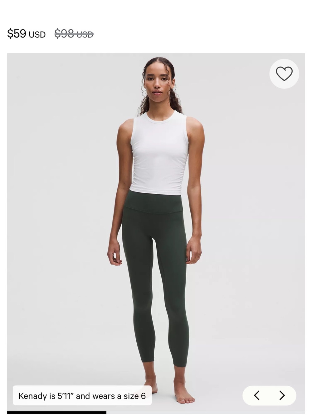 lululemon Align Rain forest  Green Leggings